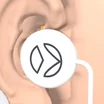 3D ear with the Vagal clip on the tragus