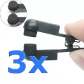 3-pack of black TENS ear clip electrodes for vagal stimulation