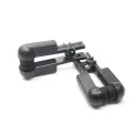 Black dual clip TENS electrodes with two ear clips connected by cable