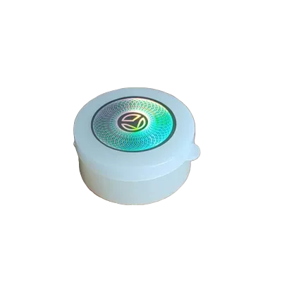 Vagal Care Gel 5ml container with holographic logo seal viewed from side angle