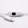 Light purple Vagal Boost tENS control unit with display screen, mode button and intensity controls, USB-C cable attached